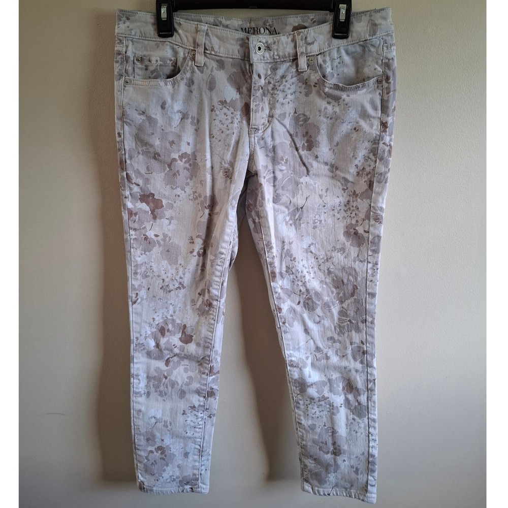 Y2K Floral Skinny Ankle Jean Capris Feminine Pastel Soft Boho Chic Festival 10
